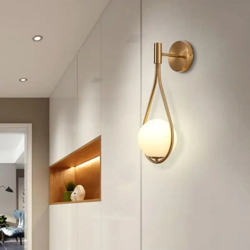Wall Lamp Drop-Shaped Aluminum & Acrylic Warm White LED