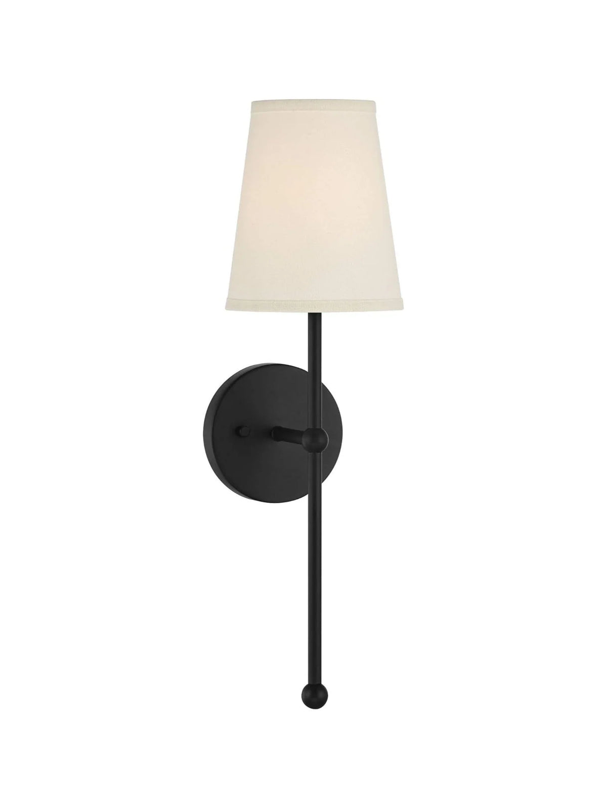 Wall Lamp Fabric Shade Rustic Brass Finish