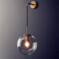 Wall Lamp Glass Globe Adjustable Arm E27 Socket