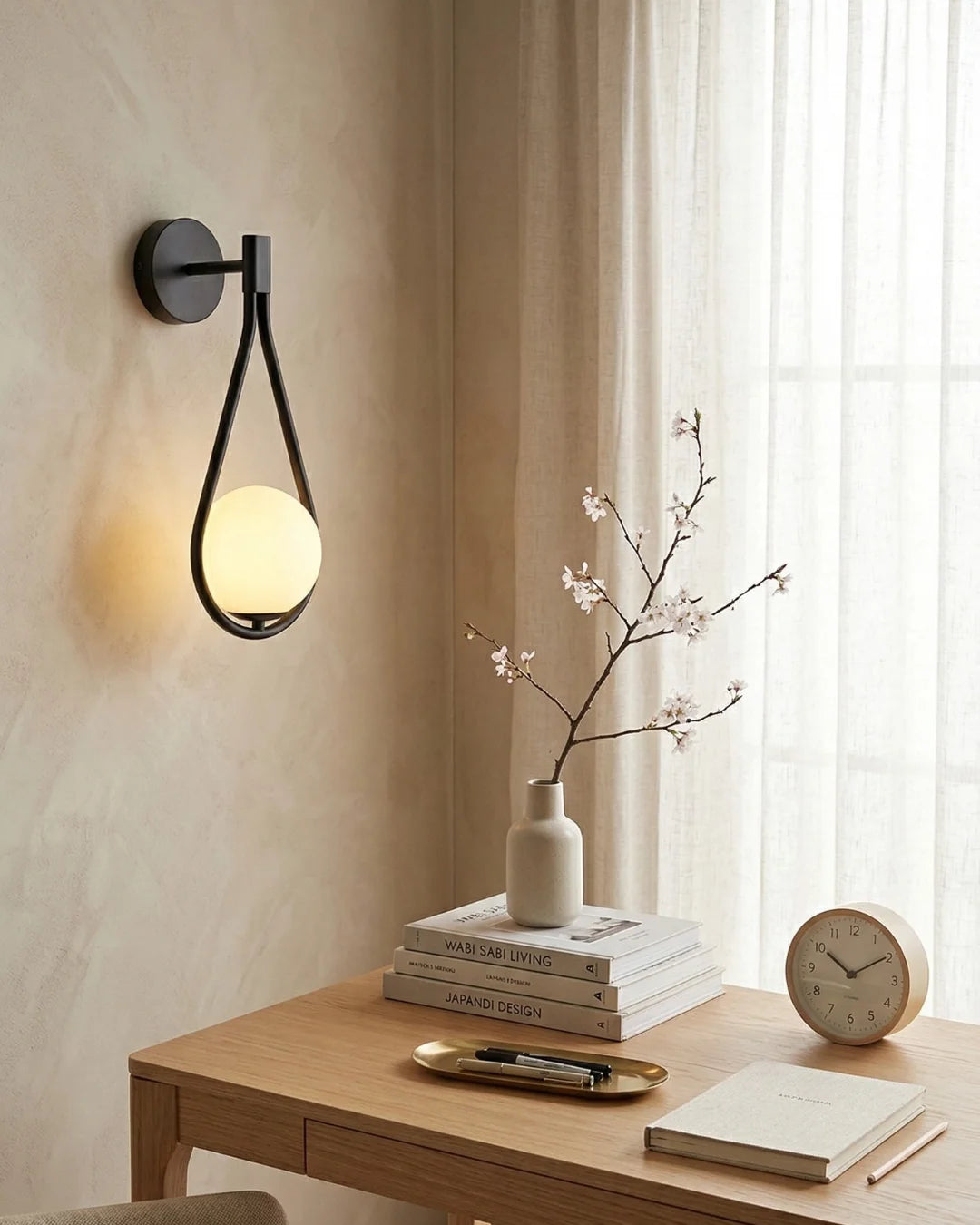 Wall Lamp Glass Globe Warm Ambient Lighting