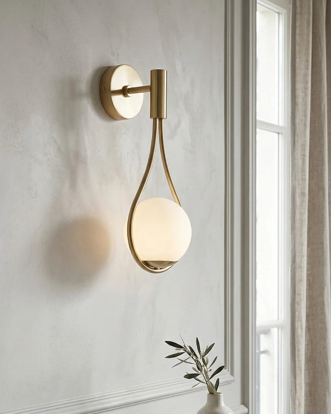Wall Lamp Glass Globe Warm Ambient Lighting