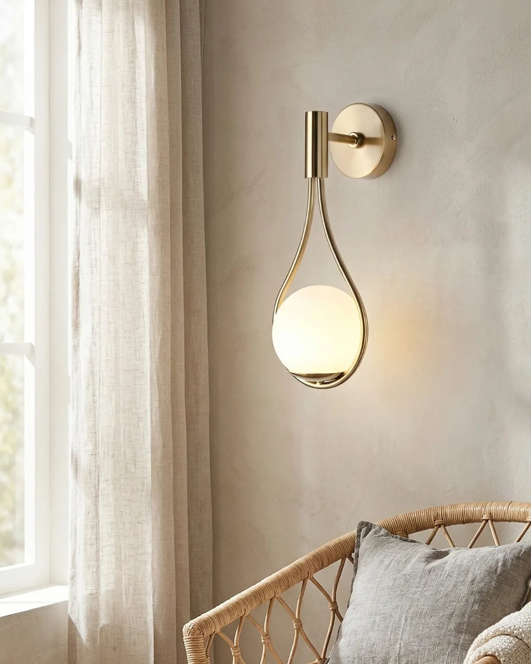 Wall Lamp Glass Globe Warm Ambient Lighting