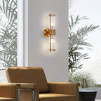 Wall Lamp Gold Finish Glass Shade IP44