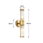 Wall Lamp Gold Finish Glass Shade IP44