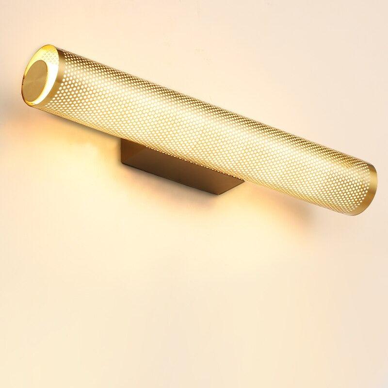 Wall Lamp Gold Finish Hardwired & Bathroom-Safe