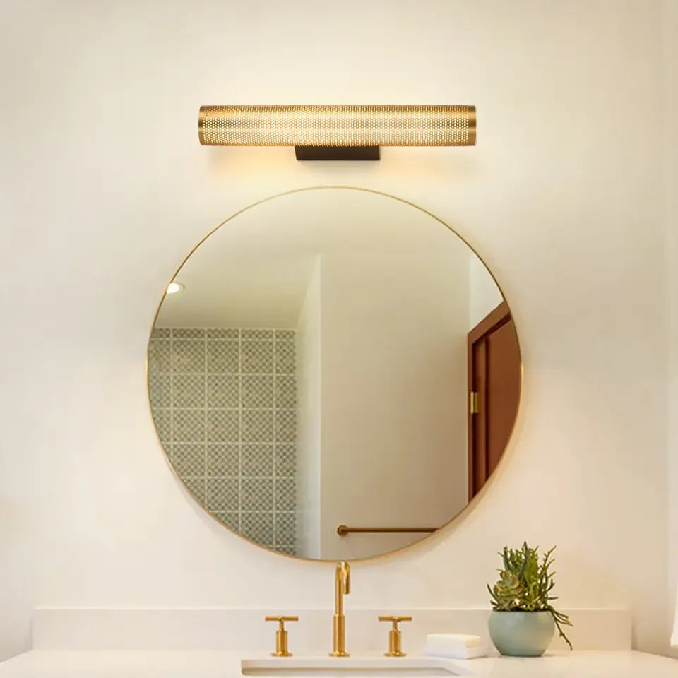 Wall Lamp Gold Finish Hardwired & Bathroom-Safe