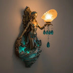 Wall Lamp Handmade Resin Relief Rechargeable Warm White LED