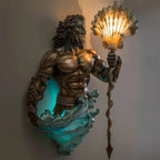 Wall Lamp Handmade Resin Relief Rechargeable Warm White LED