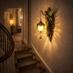 Wall Lamp Handmade Resin Relief Rechargeable Warm White LED