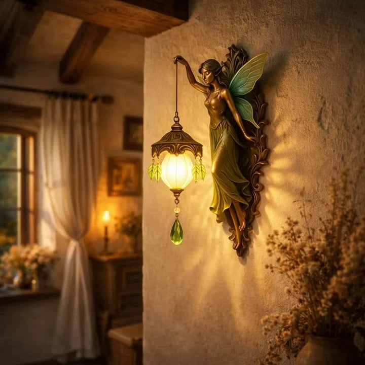 Wall Lamp Handmade Resin Relief Rechargeable Warm White LED