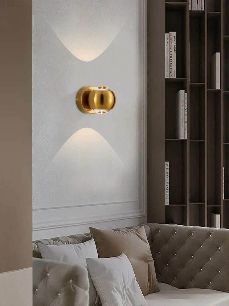 Wall Lamp Integrated LED & Directional Shade Copper Finish