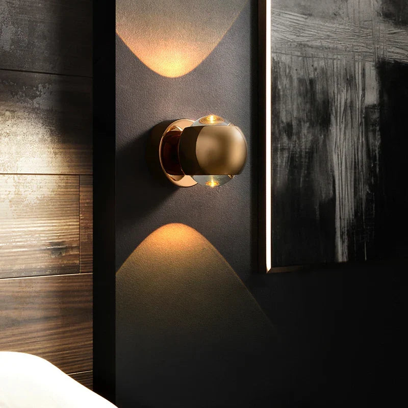Wall Lamp Integrated LED & Directional Shade Copper Finish