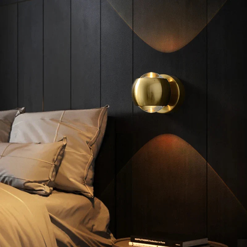 Wall Lamp Integrated LED & Directional Shade Copper Finish
