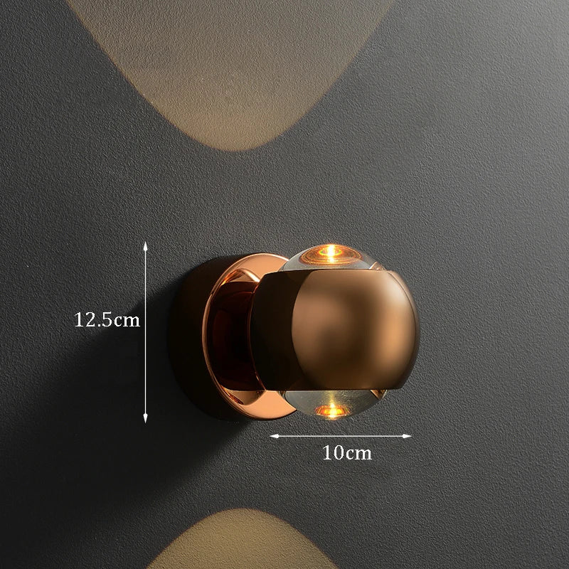 Wall Lamp Integrated LED & Directional Shade Copper Finish