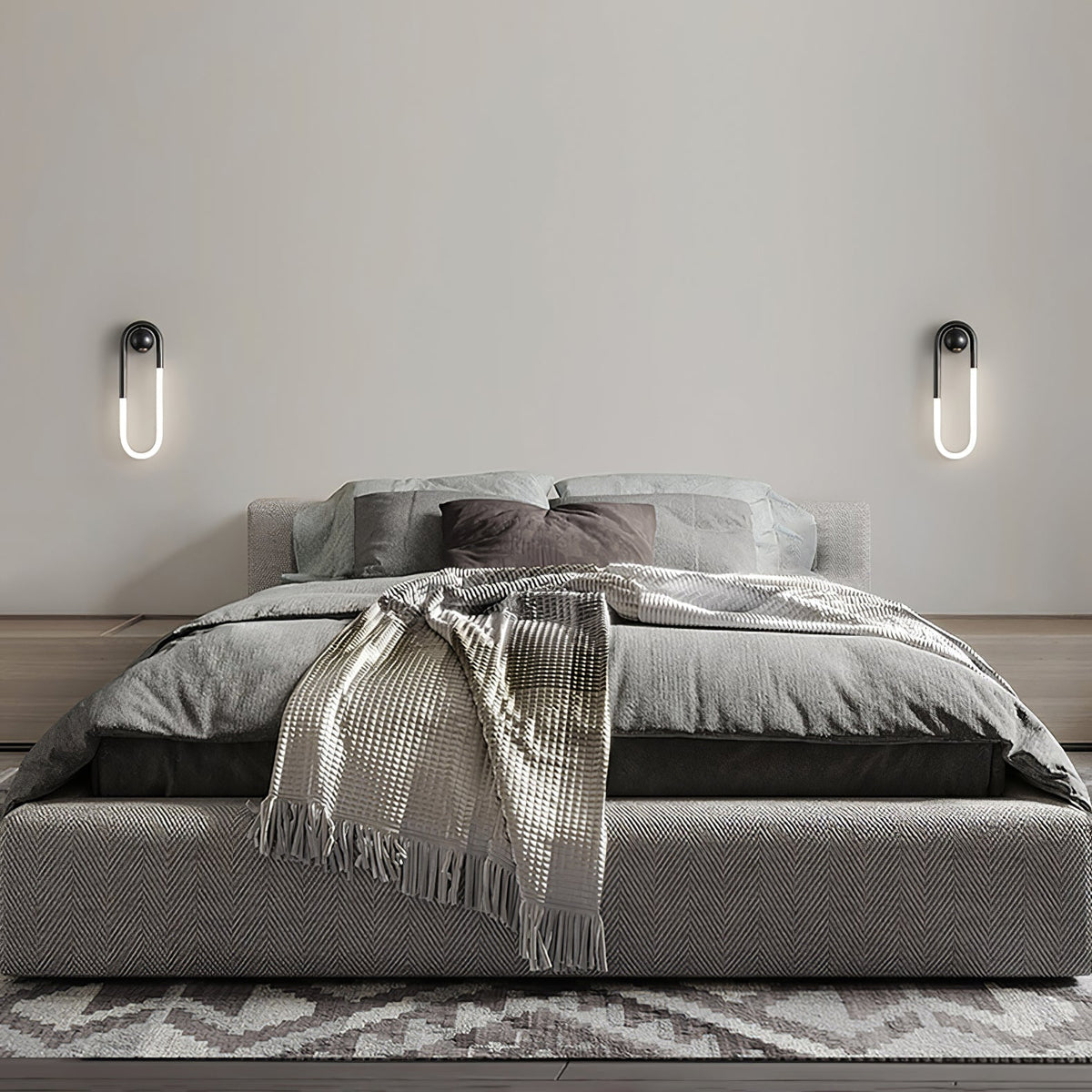 Wall Lamp LED Minimalist Loop Brass & Acrylic