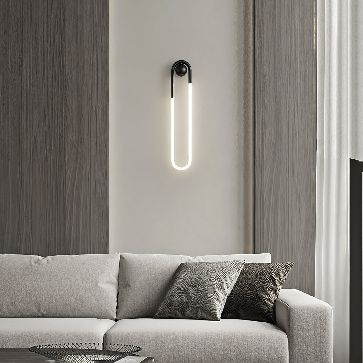 Wall Lamp LED Minimalist Loop Brass & Acrylic