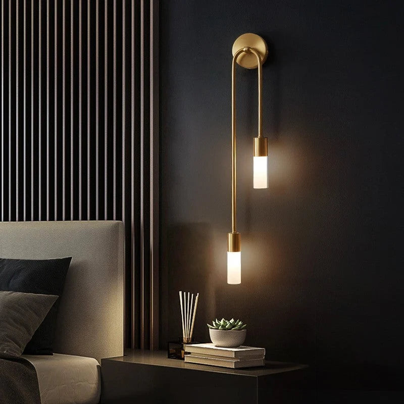 Wall Lamp Linear 2-Light Gold & Acrylic 3000K