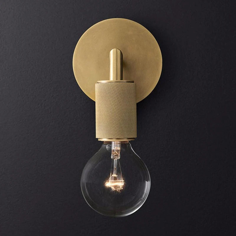 Wall Lamp Metal Square Arm Bare Bulb