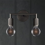 Wall Lamp Metal Square Arm Bare Bulb