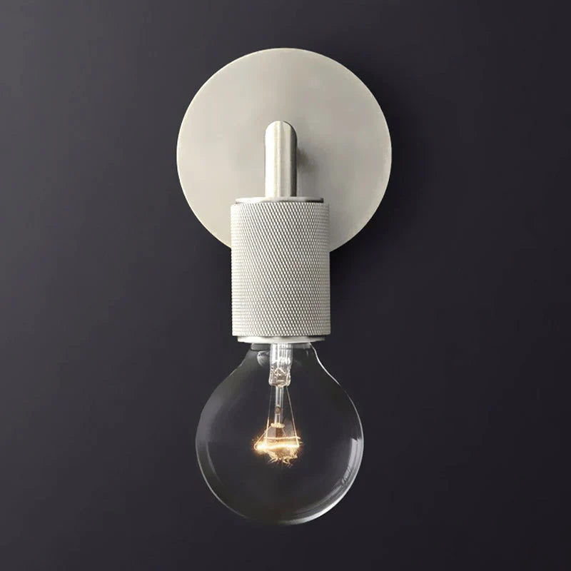 Wall Lamp Metal Square Arm Bare Bulb