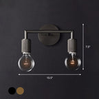 Wall Lamp Metal Square Arm Bare Bulb