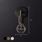 Wall Lamp Metal Square Arm Bare Bulb