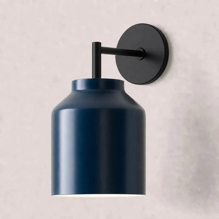 Wall Lamp Milk Glass Shade Metal Frame