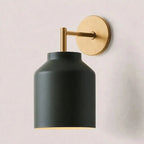 Wall Lamp Milk Glass Shade Metal Frame