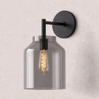 Wall Lamp Milk Glass Shade Metal Frame