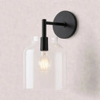 Wall Lamp Milk Glass Shade Metal Frame