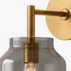 Wall Lamp Milk Glass Shade Metal Frame