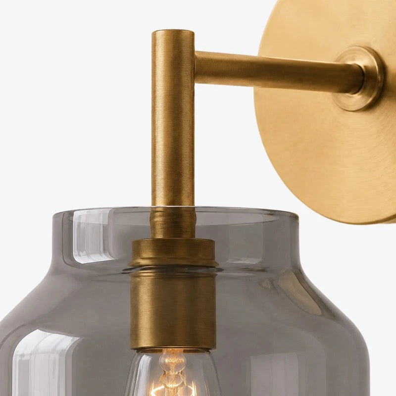 Wall Lamp Milk Glass Shade Metal Frame