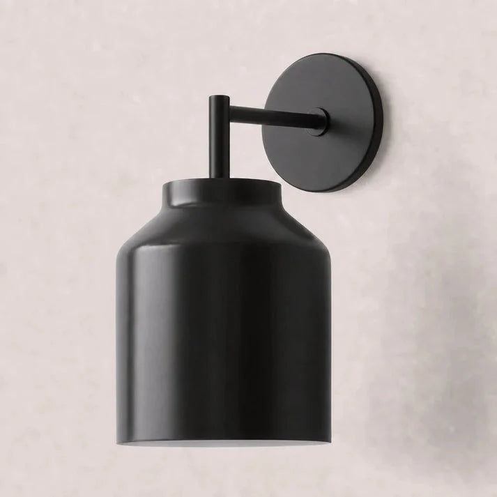 Wall Lamp Milk Glass Shade Metal Frame