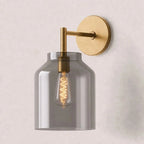 Wall Lamp Milk Glass Shade Metal Frame
