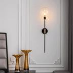 Wall Lamp Minimalist Glass Shade Clear Smoke Gray Amber
