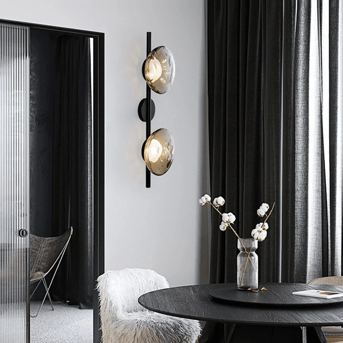 Wall Lamp Mouth-Blown Glass & Integrated LED
