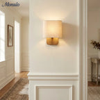 Wall Lamp Natural Linen Shade & Metal Frame