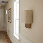 Wall Lamp Natural Linen Shade & Metal Frame