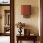 Wall Lamp Natural Linen Shade & Metal Frame