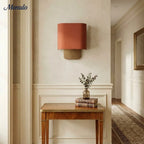 Wall Lamp Natural Linen Shade & Metal Frame