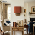 Wall Lamp Natural Linen Shade & Metal Frame