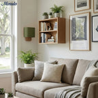Wall Lamp Natural Linen Shade & Metal Frame