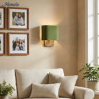 Wall Lamp Natural Linen Shade & Metal Frame