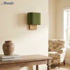 Wall Lamp Natural Linen Shade & Metal Frame