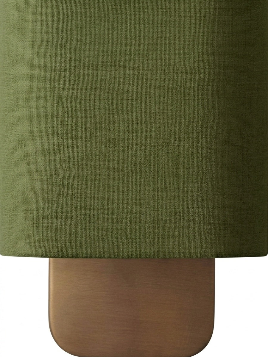 Wall Lamp Natural Linen Shade & Metal Frame