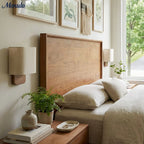 Wall Lamp Natural Linen Shade & Metal Frame