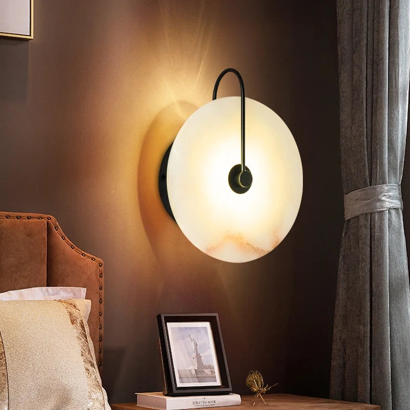 Wall Lamp Natural Marble Integrated LED Energy Efficient