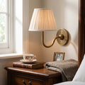 Wall Lamp Pleated Linen Shade Warm Ambient Light