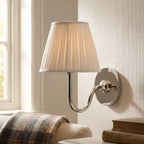 Wall Lamp Pleated Linen Shade Warm Ambient Light