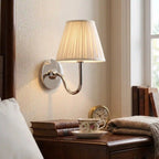 Wall Lamp Pleated Linen Shade Warm Ambient Light